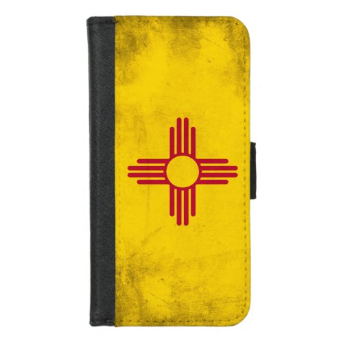 New Mexico State Flag_ Zia Sun iPhone 87 Wallet Case