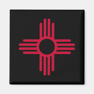 New Mexico State Flag Zia Symbol Flag Magnet