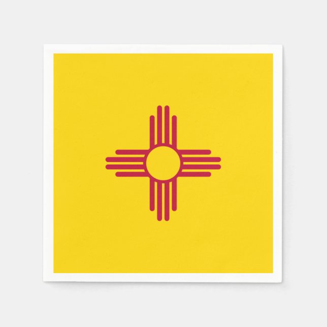New Mexico State Flag Zia Symbol Party Napkins (Front)