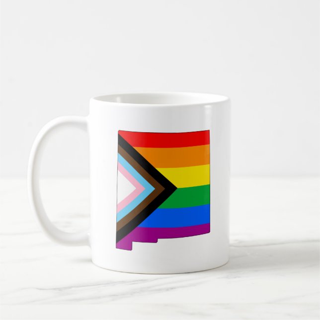 New Mexico State Pride LGBTQ Progress Pride Coffee Mug (Left)