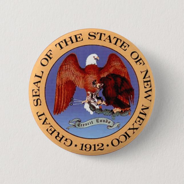 New Mexico State Seal Pinback Button (Front)