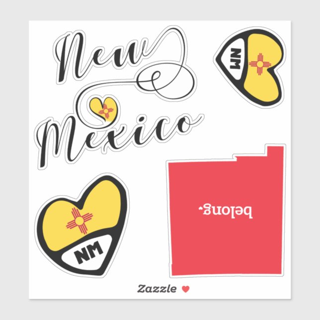 New Mexico State, Sheet of Die Cut Stickers (Sheet)