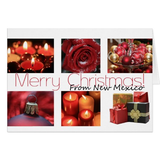 New Mexico State specific card winter collage (Front Horizontal)