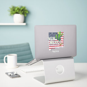 New Mexico State United States Map Vintage USA Sticker