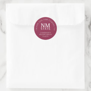 New Mexico State University Graduation Classic Round Sticker