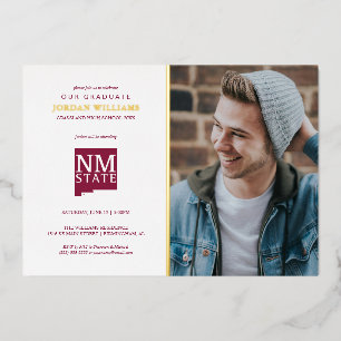 New Mexico State University Graduation Foil Invitation
