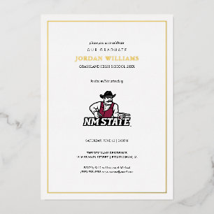 New Mexico State University Graduation Foil Invitation