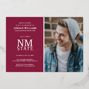 New Mexico State University Graduation Foil Invitation