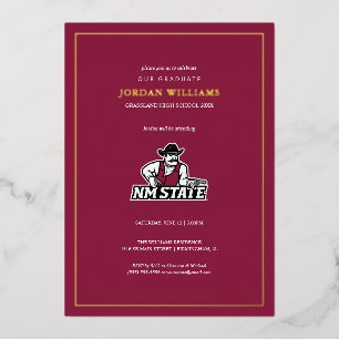 New Mexico State University Graduation Foil Invitation