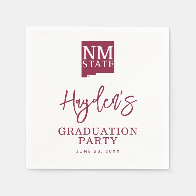 New Mexico State University Graduation Napkins (Front)