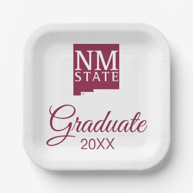 New Mexico State University Graduation Paper Plates (Front)