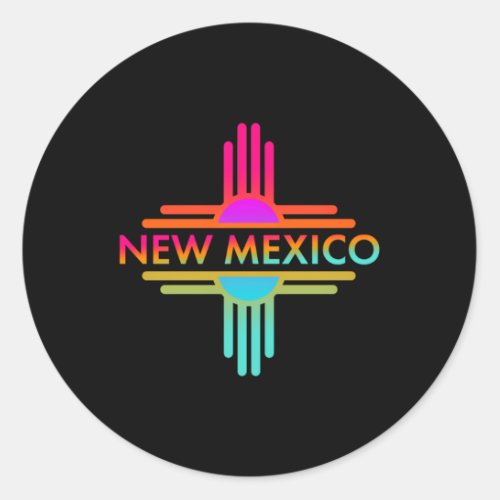 New Mexico State Zia Symbol Classic Round Sticker