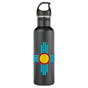 New Mexico State Zia Vintage Retro-Modern Design Stainless Steel Water Bottle