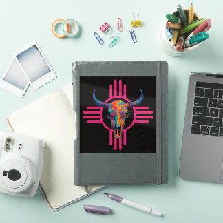 New Mexico Sun Skull Pink Sticker