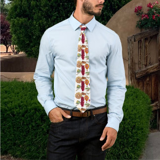 New Mexico Symbols Zia Hot Air Balloon roadrunner Neck Tie