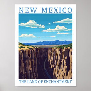 New Mexico the Land of Enchantment USA Travel Poster