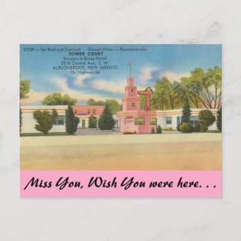 New Mexico  Tower Court  Albuquerque Postcard by LUVLINENS at Zazzle