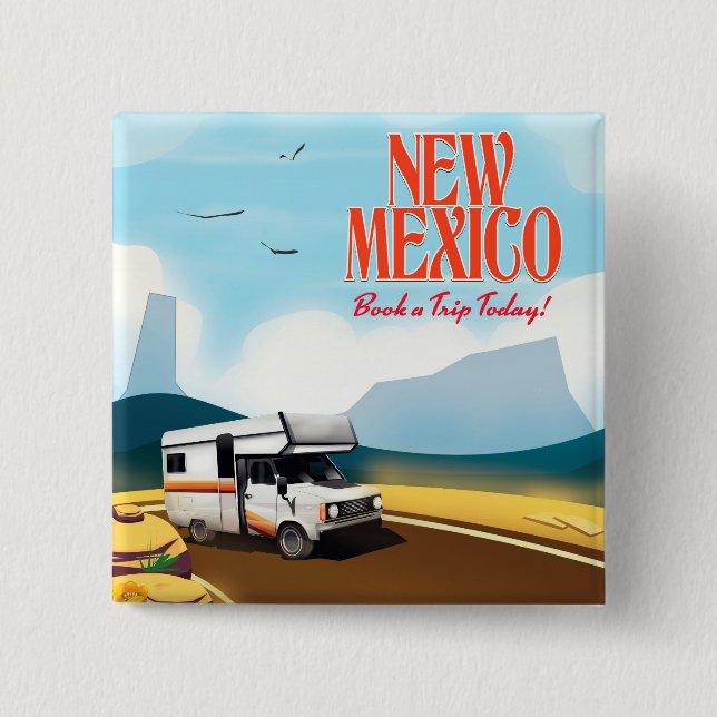 New Mexico Travel poster Button (Front)