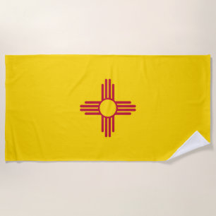 New Mexico (US State) Flag Beach Towel