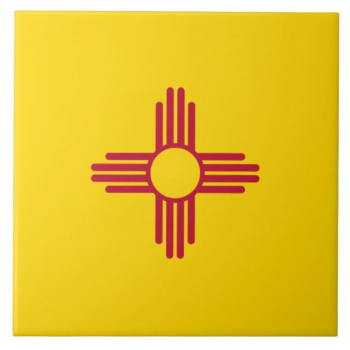 New Mexico US State Flag Ceramic Tile