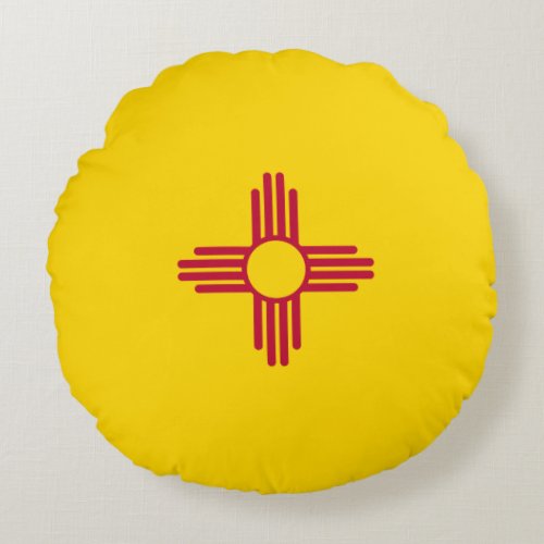 New Mexico US State Flag Round Pillow