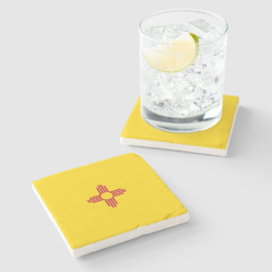 New Mexico (US State) Flag Stone Coaster