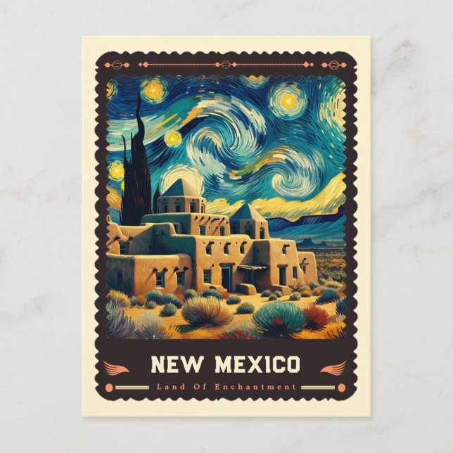 New Mexico | Vincent Van Gogh Inspired Postcard (Front)