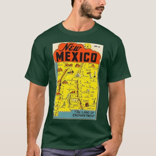 New Mexico Vintage Travel Land of Enchantment T_Shirt