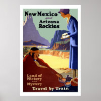 New Mexico Vintage Travel Poster