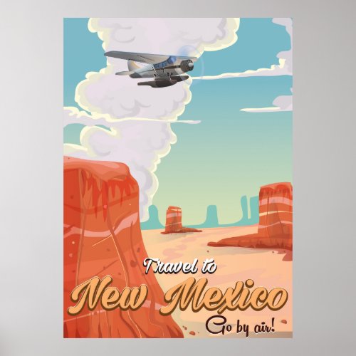 New Mexico vintage travel poster print