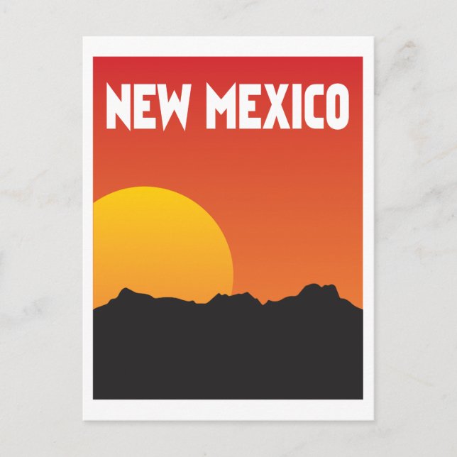 New Mexico vintage travel style Postcard (Front)