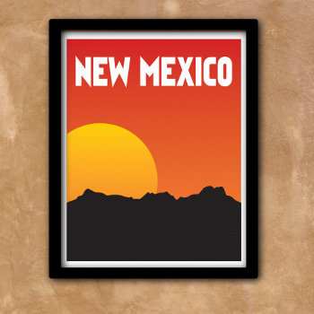 New Mexico Vintage Travel Style Poster by whereabouts at Zazzle
