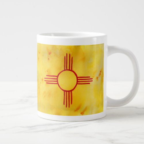 New Mexico Watercolor Flag Giant Coffee Mug