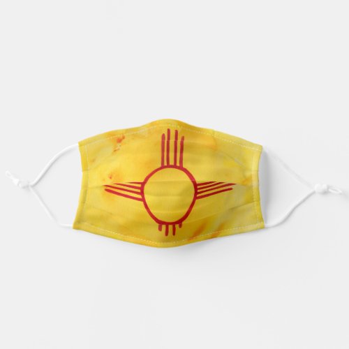 New Mexico Watercolor Flag Hand Painted Adult Cloth Face Mask