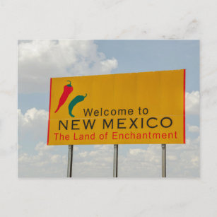 New Mexico Welcome Sign - Land of Enchantment Postcard