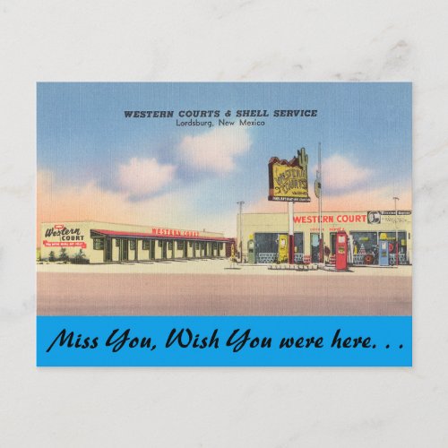 New Mexico Western Courts Lordsburg Postcard