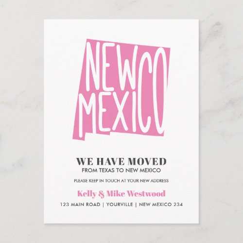 NEW MEXICO Weve moved New address New Home  Postcard