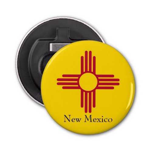 New Mexico Zia Bottle Opener Refrigerator Magnet 
