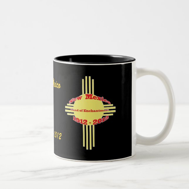New Mexico - Zia Centennial Celebration Two-Tone Coffee Mug (Right)