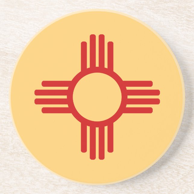 New Mexico Zia Drink Coaster (Front)