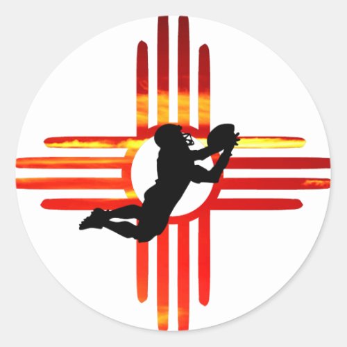 New Mexico Zia Football Classic Round Sticker