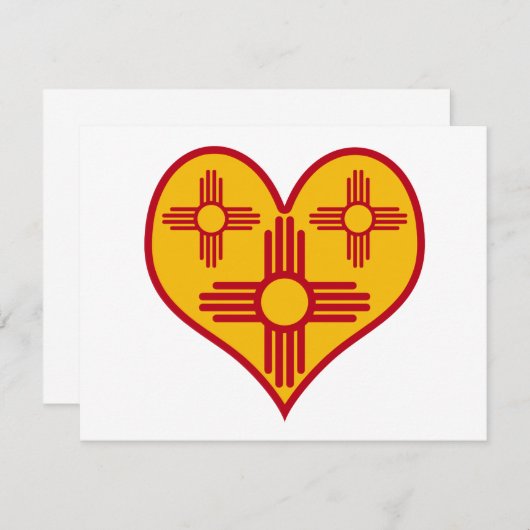 New Mexico Zia Heart (Front/Back)