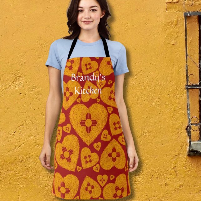 New Mexico Zia Heart Apron (Creator Uploaded)