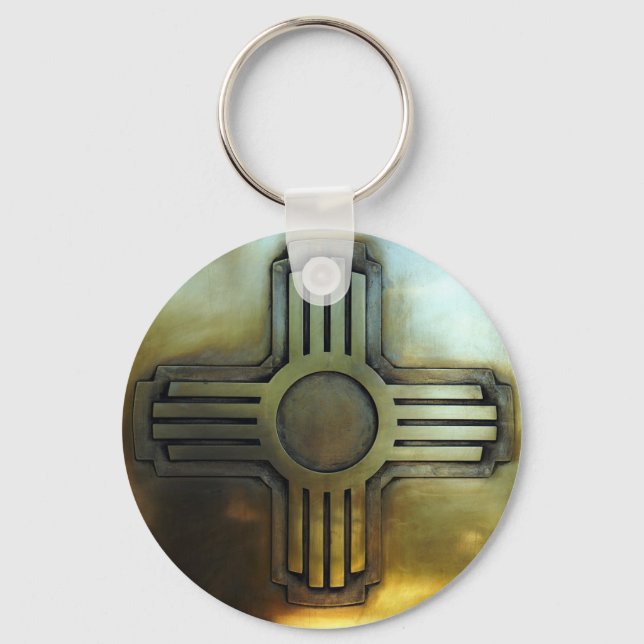 New Mexico Zia Keychain (Front)