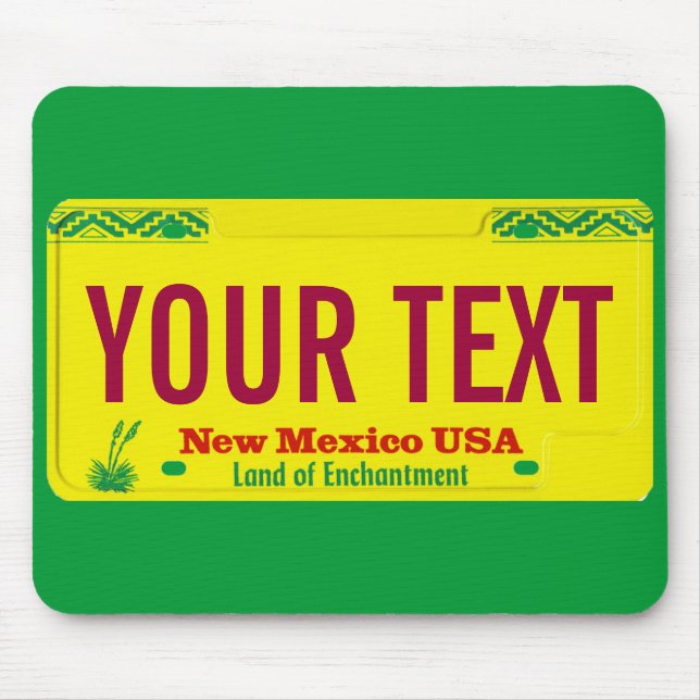 New Mexico zia license plate mouse pad (Front)
