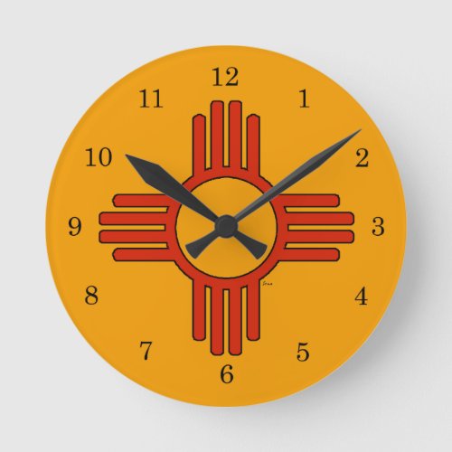 New Mexico Zia Round Clock