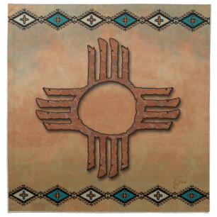 New Mexico Zia (sun) Napkin