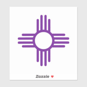 New Mexico Zia Sun Purple Sticker