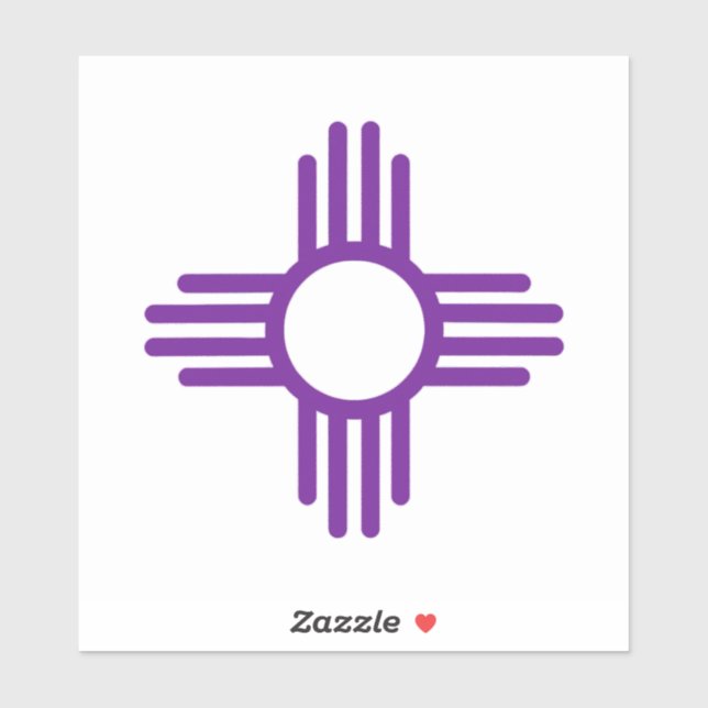 New Mexico Zia Sun Purple  Sticker (Sheet)