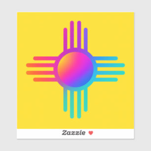 New Mexico Zia Sun Sticker